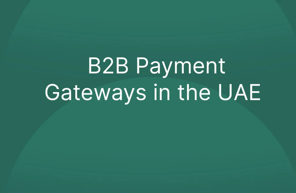 B2B Payment Gateways in the UAE