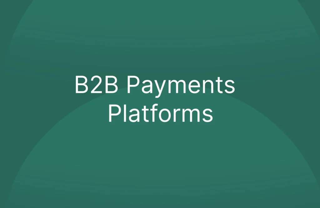 B2B Payments Platforms