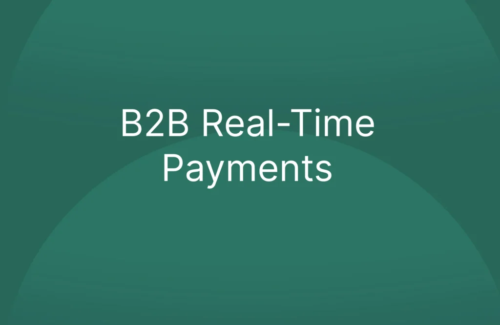 B2B Real-Time Payments